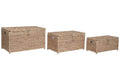 BAUL SET 3 JACINTO DE AGUA MADERA 79X48X46 NATURAL