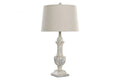 LAMPARA SOBREMESA RESINA 38X38X73 DESGASTADO