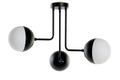 LAMPARA TECHO METAL CRISTAL 61X58X46 BOLAS NEGRO
