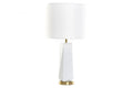 LAMPARA SOBREMESA CERAMICA METAL 33X33X62 BLANCO