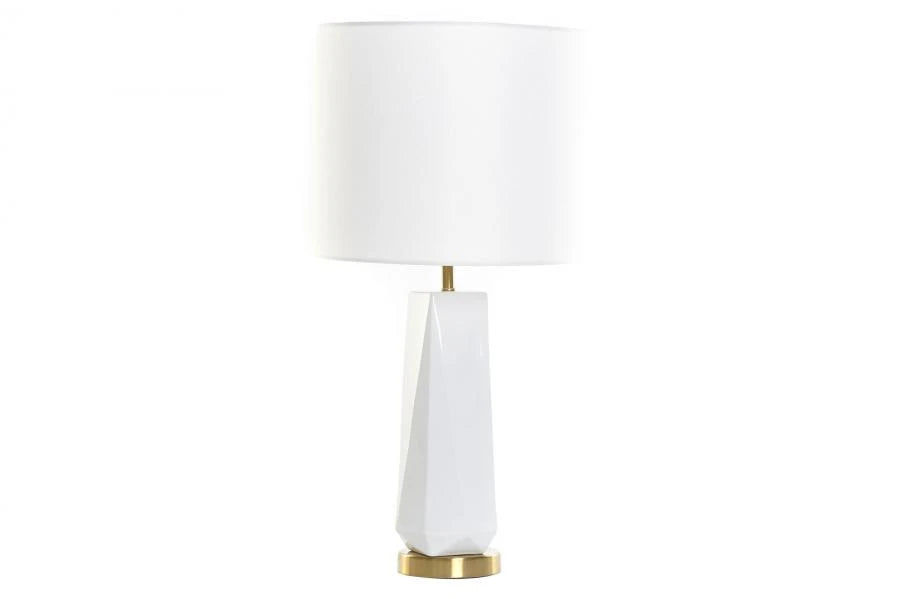 LAMPARA SOBREMESA CERAMICA METAL 33X33X62 BLANCO