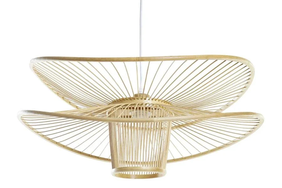 LAMPARA TECHO BAMBU 60X60X28 NATURAL NATURAL