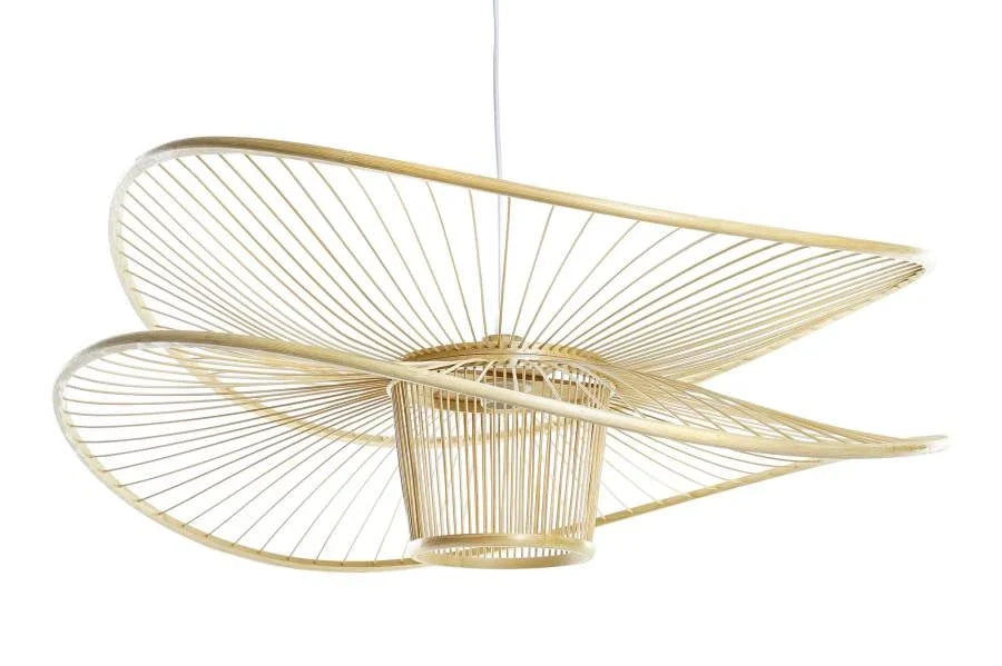 LAMPARA TECHO BAMBU 80X80X29 NATURAL NATURAL