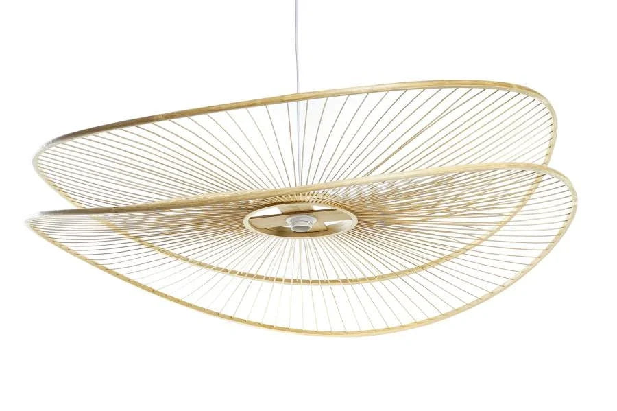 LAMPARA TECHO BAMBU 100X100X25 NATURAL NATURAL