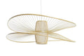 LAMPARA TECHO BAMBU POLIESTER 100X100X32 NATURAL