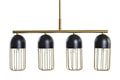 LAMPARA TECHO METAL 60X11X26 NEGRO