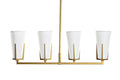 LAMPARA TECHO METAL CRISTAL 67X14X22 DORADO