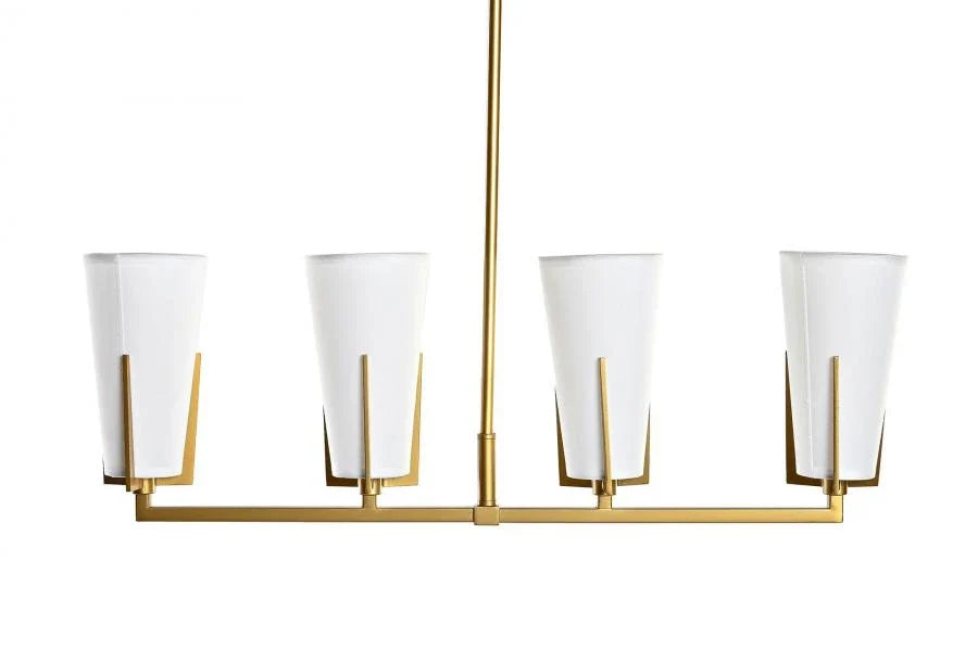LAMPARA TECHO METAL CRISTAL 67X14X22 DORADO