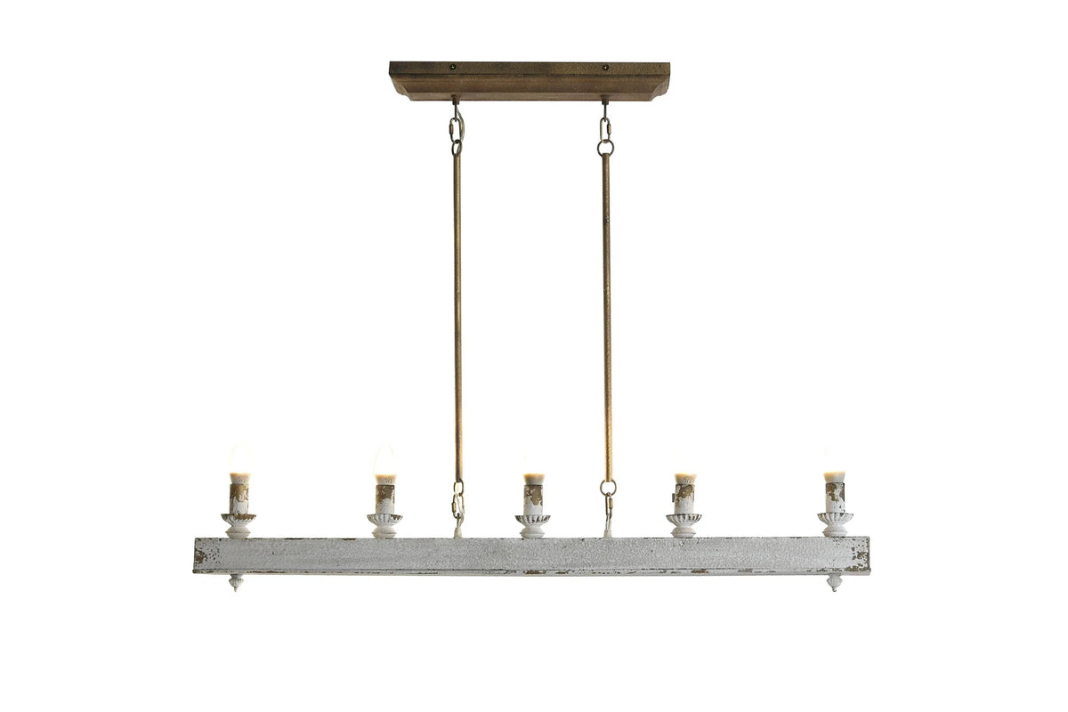 LAMPARA TECHO ABETO METAL 111,5X12X83 ENVEJECIDO