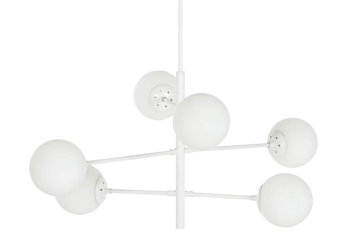 LAMPARA TECHO METAL CRISTAL 96X73X50 BOLAS BLANCO