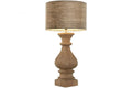LAMPARA SOBREMESA MADERA YUTE 41X41X82 TALLADA