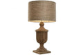 LAMPARA SOBREMESA MADERA YUTE 47X47X86 TALLADA