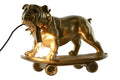 LAMPARA SOBREMESA RESINA 45X23X34 BULLDOG DORADO