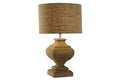 LAMPARA SOBREMESA MADERA YUTE 36X36X58 NATURAL