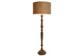 LAMPARA PIE MADERA YUTE 60X60X180 TALLADO NATURAL