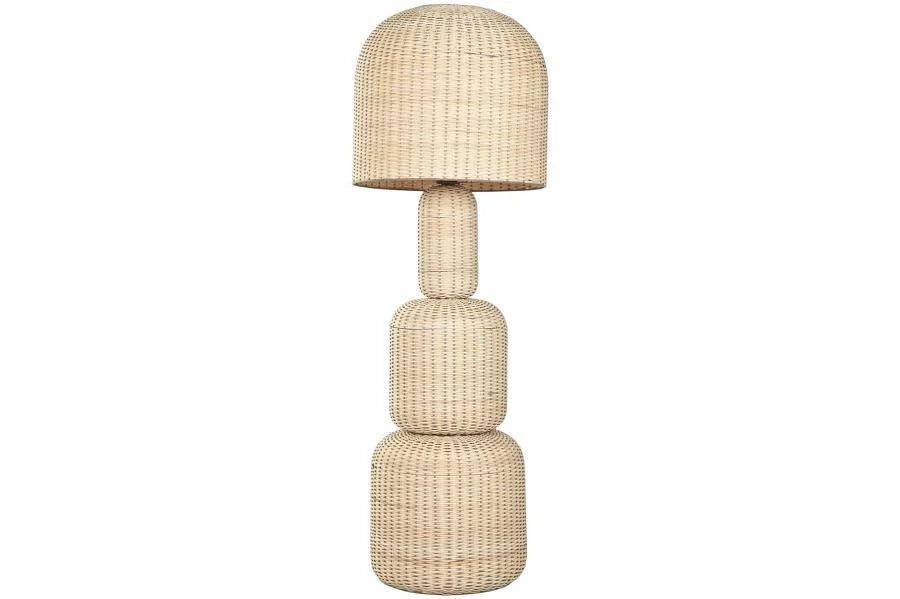 LAMPARA PIE RATAN 50X50X148 BEIGE