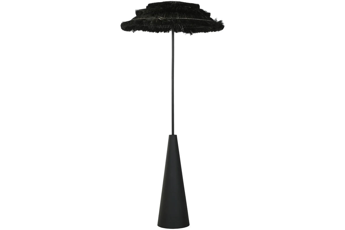 LAMPARA PIE METAL FIBRA 80X80X171 NEGRO