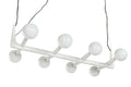 LAMPARA TECHO METAL CRISTAL 110X45X120 BOLA BLANCO