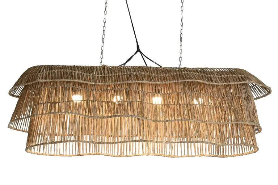 LAMPARA TECHO FIBRAS NATURALES 135X40X50