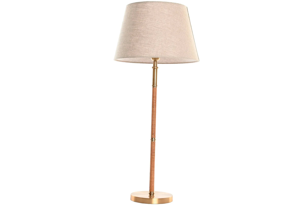LAMPARA SOBREMESA LATON RATAN 255X35X77 NATURAL