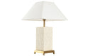 LAMPARA SOBREMESA LATON HUESO 14X36X57 DORADO
