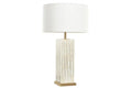 LAMPARA SOBREMESA LATON HUESO 40,5X40,5X54 BEIGE