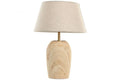 LAMPARA SOBREMESA LATON MADERA 25X36X52 NATURAL
