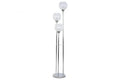 LAMPARA PIE HIERRO CRISTAL 30X30X172 3 BOLAS