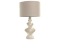 LAMPARA SOBREMESA RESINA LINO 38X38X67 ESPIRAL