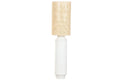 LAMPARA PIE CERAMICA RATAN 30X30X124 RUGOSO BLANCO