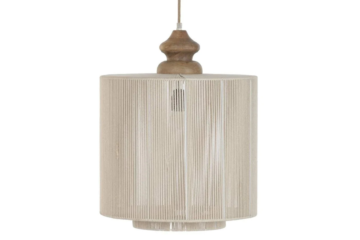 LAMPARA TECHO ALGODON MANGO 40X40X53 NATURAL