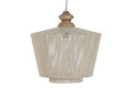 LAMPARA TECHO ALGODON MANGO 51X51X54 NATURAL