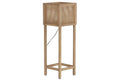 LAMPARA PIE MANGO FIBRA 32X32X100 NATURAL MARRON