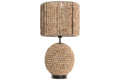 LAMPARA SOBREMESA MADERA METAL 28X28X56 MARRON