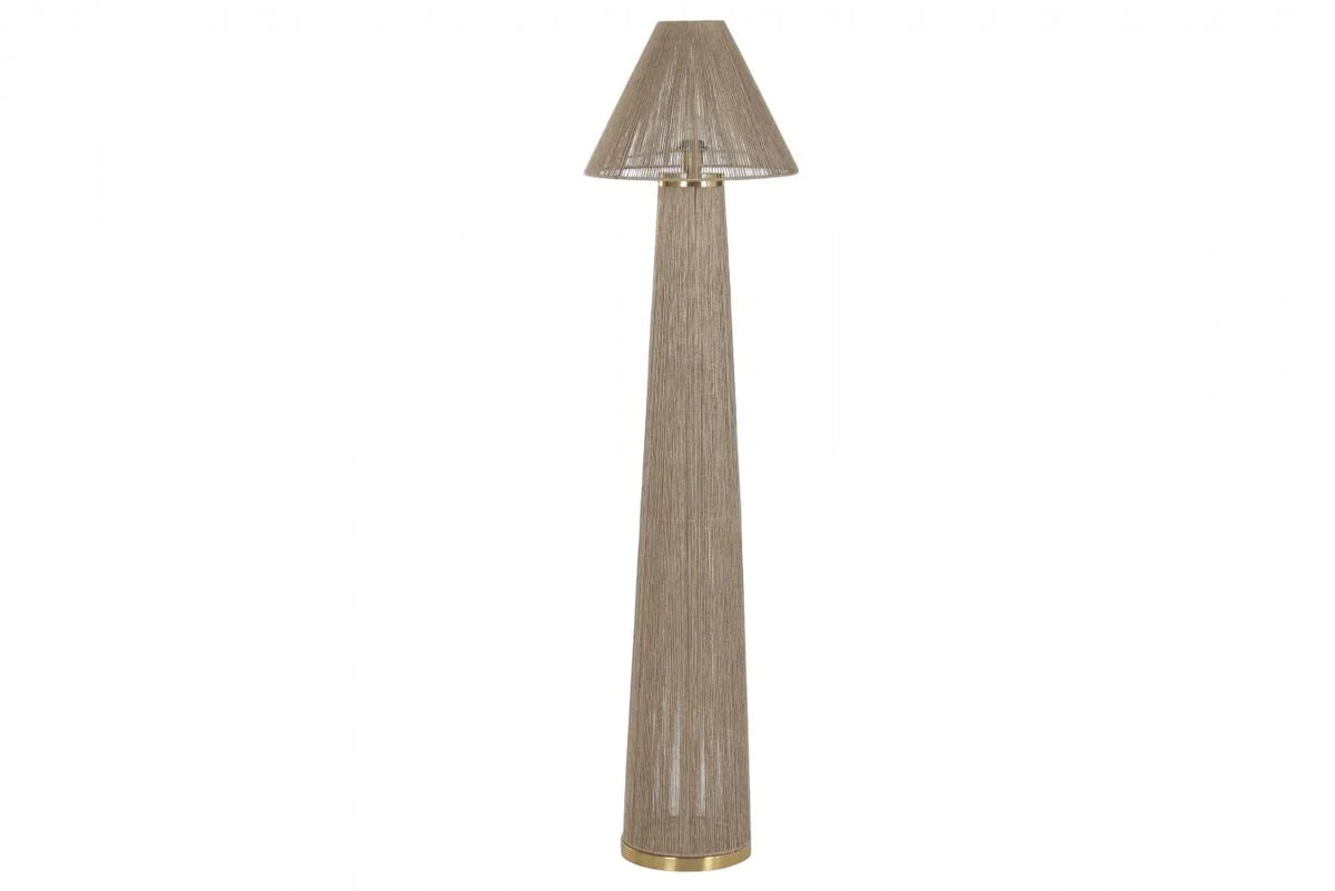 LAMPARA PIE RATAN 40X40X157 MARRON