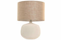 LAMPARA SOBREMESA GRES YUTE 38X38X51 NATURAL CREMA