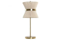 LAMPARA SOBREMESA METAL HILO 30X30X70 DORADO