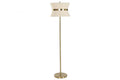 LAMPARA PIE METAL HILO 40X40X157 DORADO