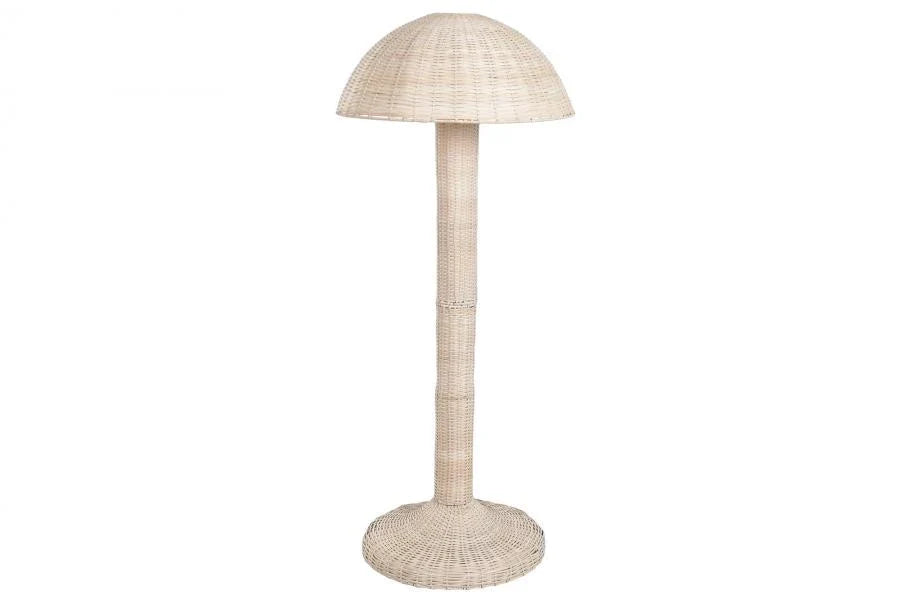 LAMPARA PIE RATAN 60X60X143