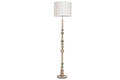 LAMPARA PIE MANGO LINO 38X38X175 NATURAL MARRON
