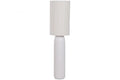LAMPARA PIE CERAMICA POLIESTER 31X31X122 BLANCO