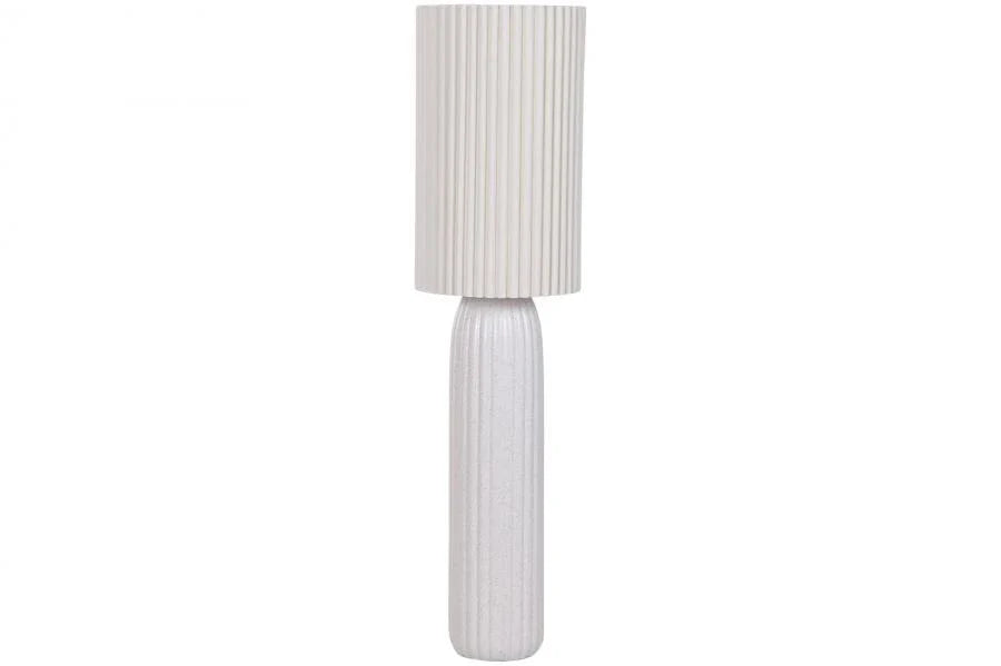 LAMPARA PIE CERAMICA POLIESTER 31X31X122 BLANCO