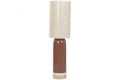 LAMPARA PIE CERAMICA FIBRA 30X30X112 BICOLOR