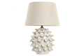 LAMPARA SOBREMESA PORCELANA LINO 40X40X56 BLANCO