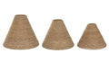 PANTALLA SET 3 FIBRA TRENZADA METAL 58X58X50