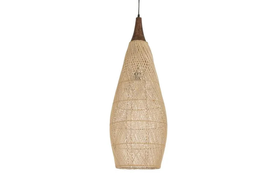 LAMPARA TECHO BAMBU MANGO 37X37X115 NATURAL