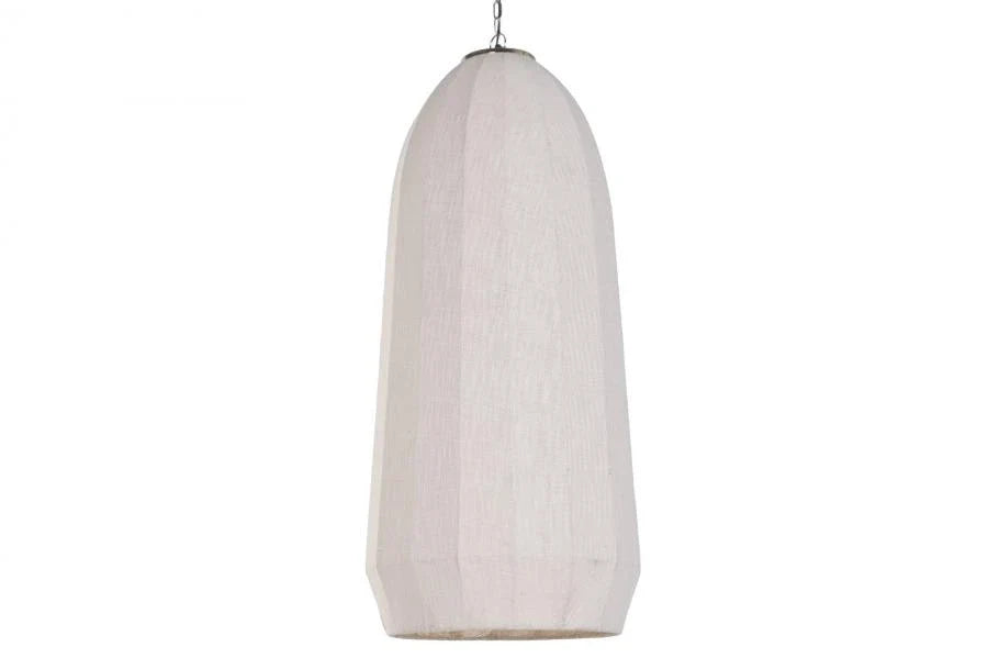 LAMPARA TECHO ALGODON HIERRO 55X55X120 NATURAL