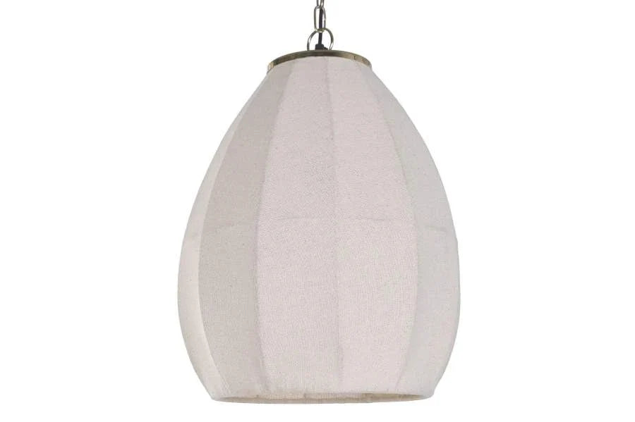 LAMPARA TECHO ALGODON HIERRO 37X37X50 NATURAL
