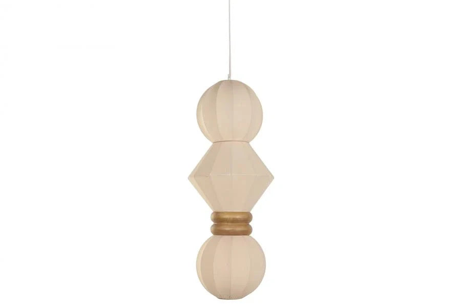 LAMPARA TECHO FIBRA 43X43X112 BOLAS BLANCO