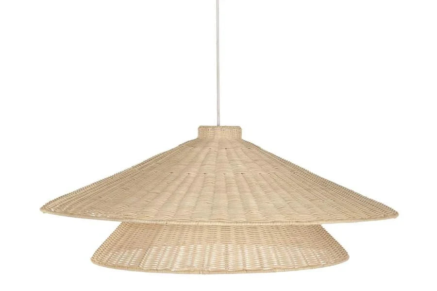 LAMPARA TECHO RATAN 80X80X120 NATURAL MARRON